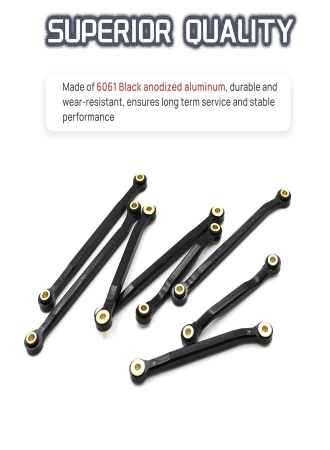 HOPLEX High Clearance Chassis Links Suspension Links CNC Aluminum Links Set for TRX4M 1/18 Upgrade Parts(Black) - Image 3